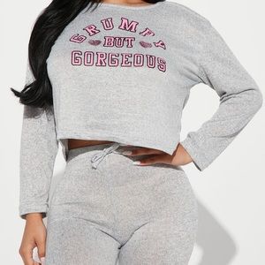 Graphic Jogger PJ Set - Grumpy But Gorgeous